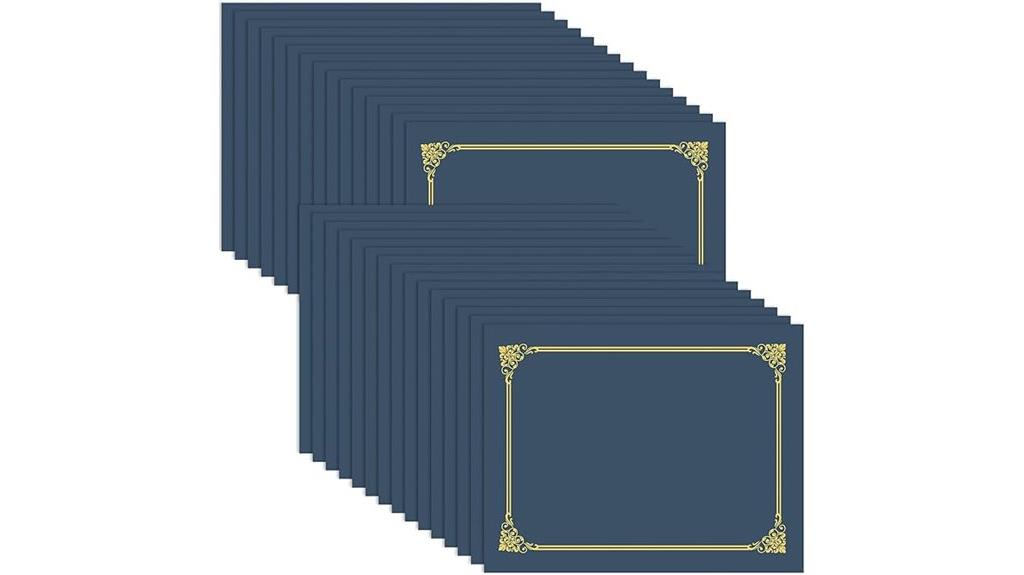 thirty navy blue diploma holders