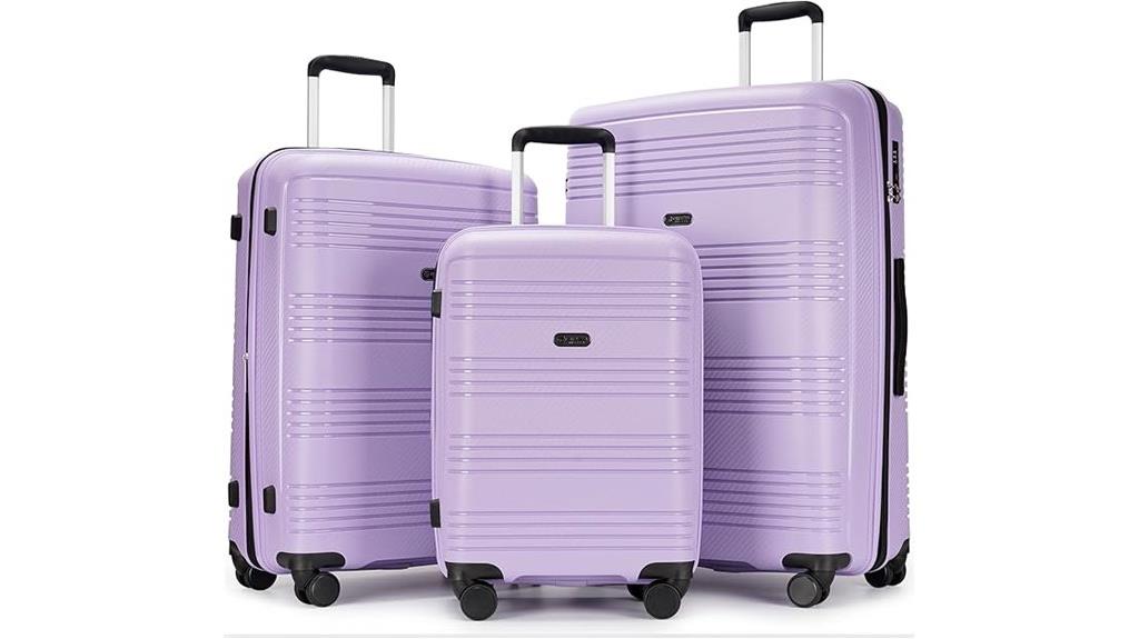 three piece hardside luggage