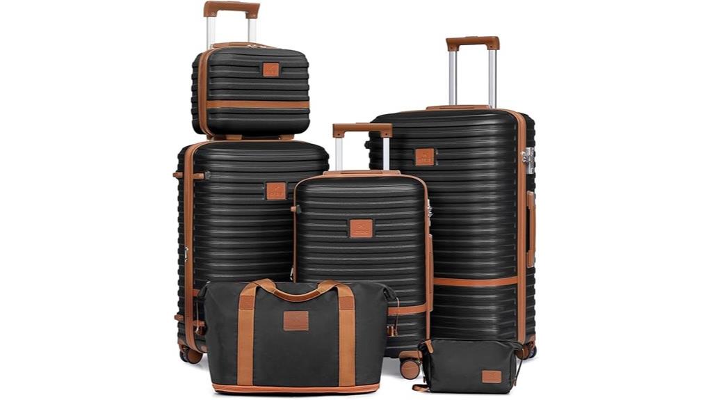 three piece spinner luggage