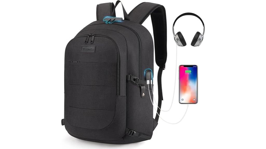 travel laptop backpack with lock