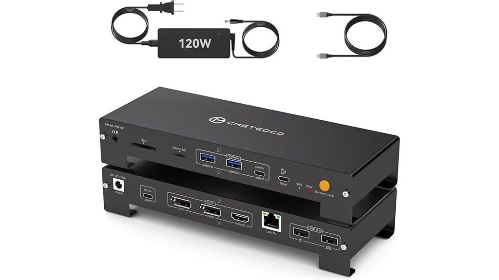 triple monitor dock station