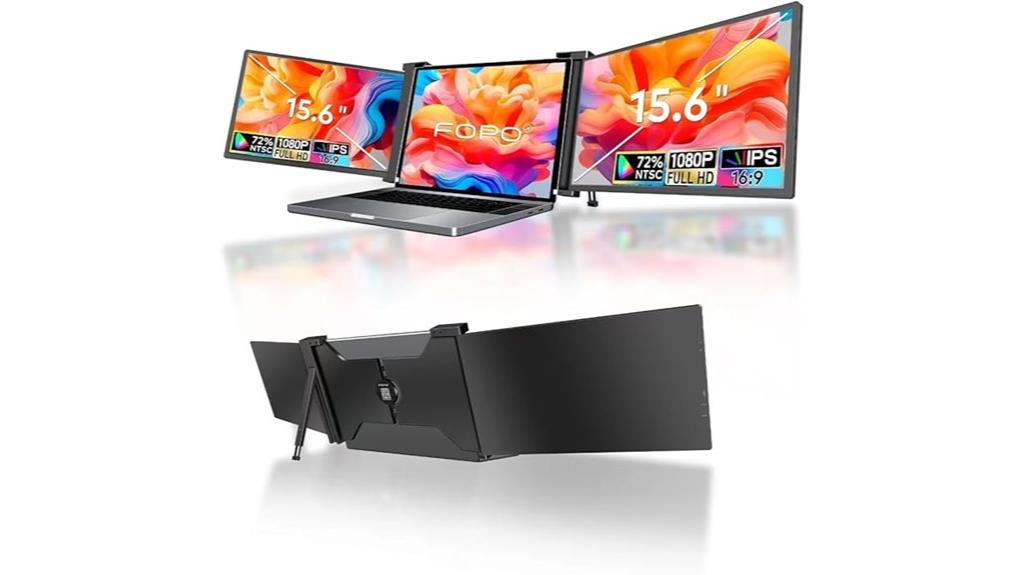triple monitor laptop stand