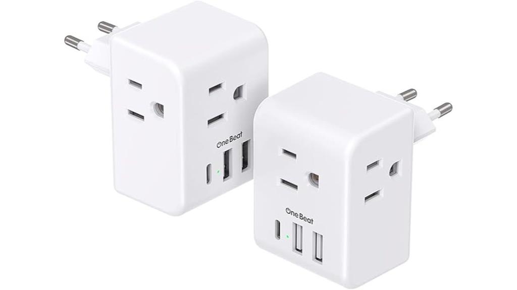 two european plug adapters