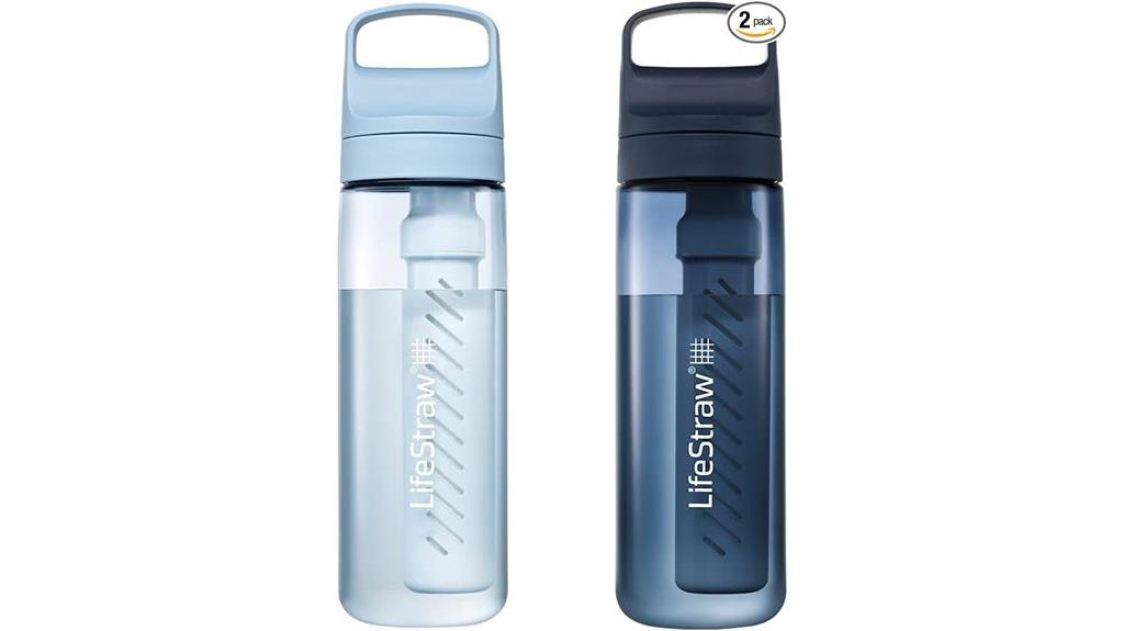 two pack 22oz water bottles
