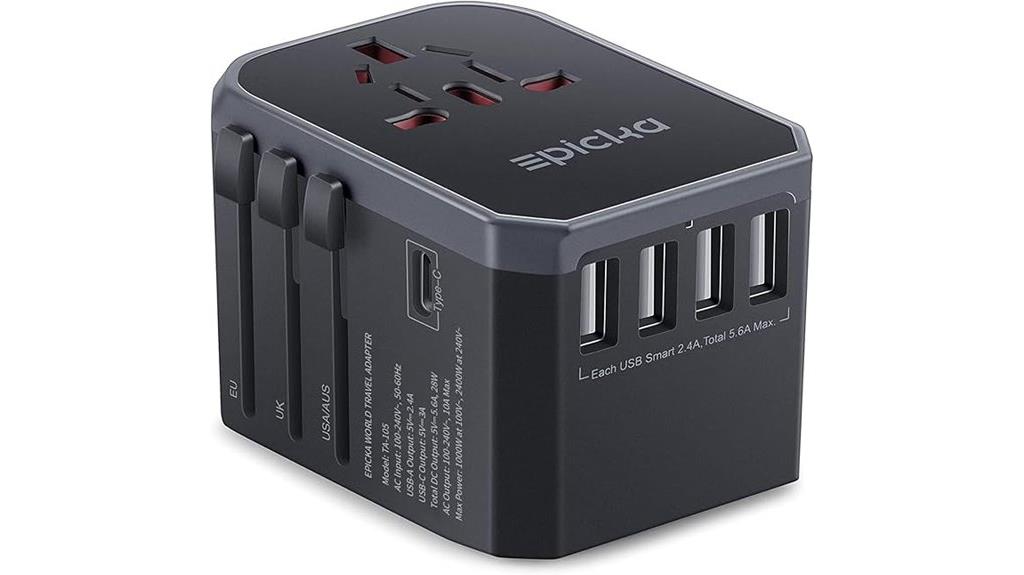 universal travel adapter with ports