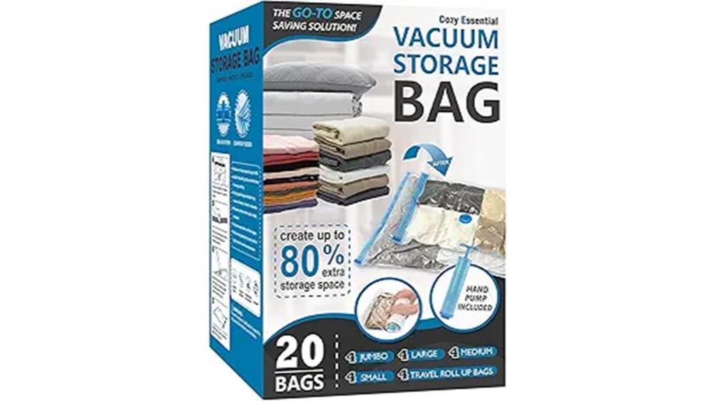 variety of storage bag sizes