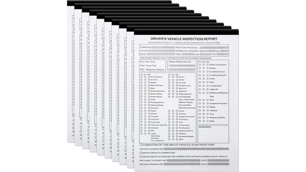 vehicle inspection report pack