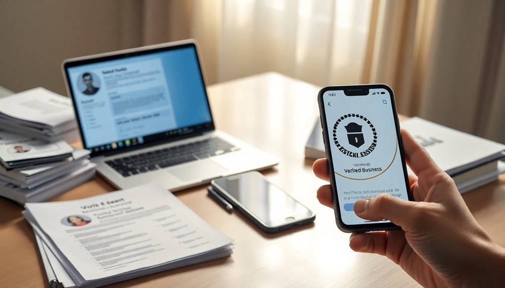 verify client business credentials