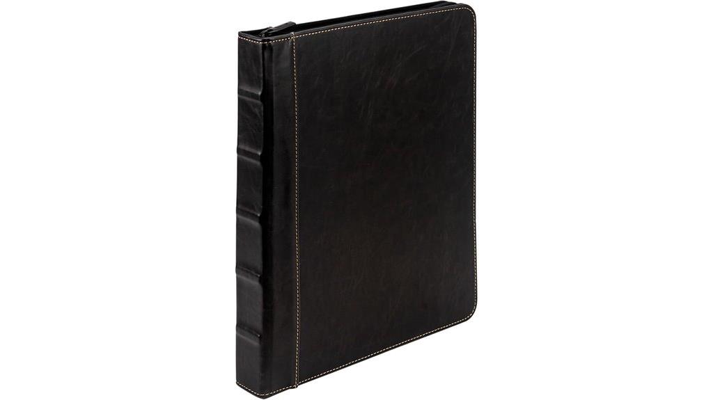 vintage hardback zipper binder