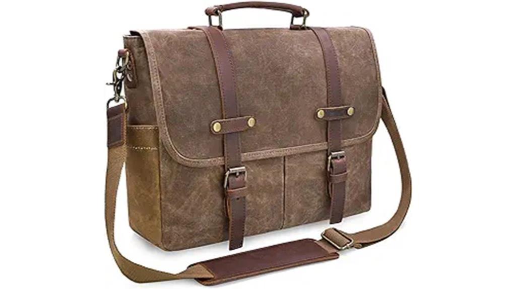waterproof vintage leather messenger