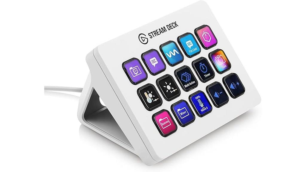 white studio controller with 15 keys