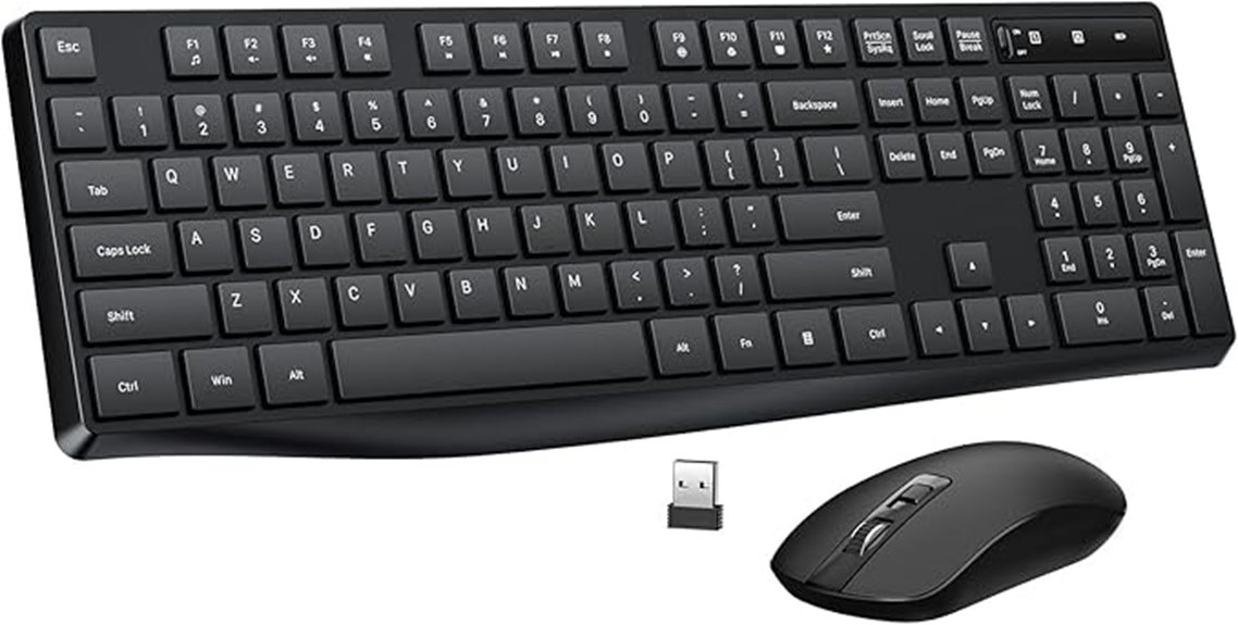 wireless black keyboard mouse