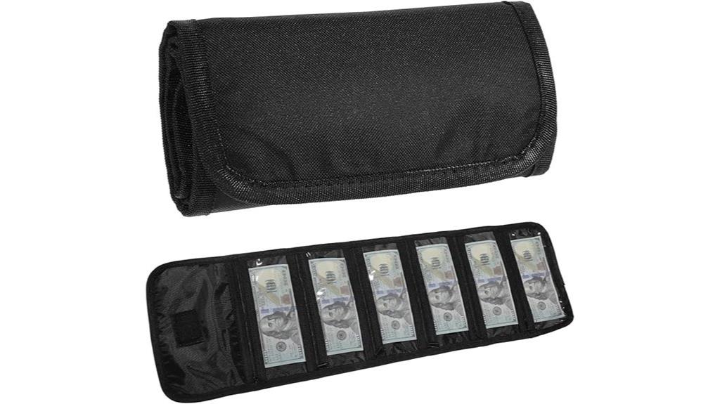 zippered cash bill wallet