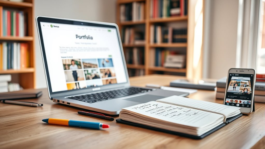 showcase skills through portfolio