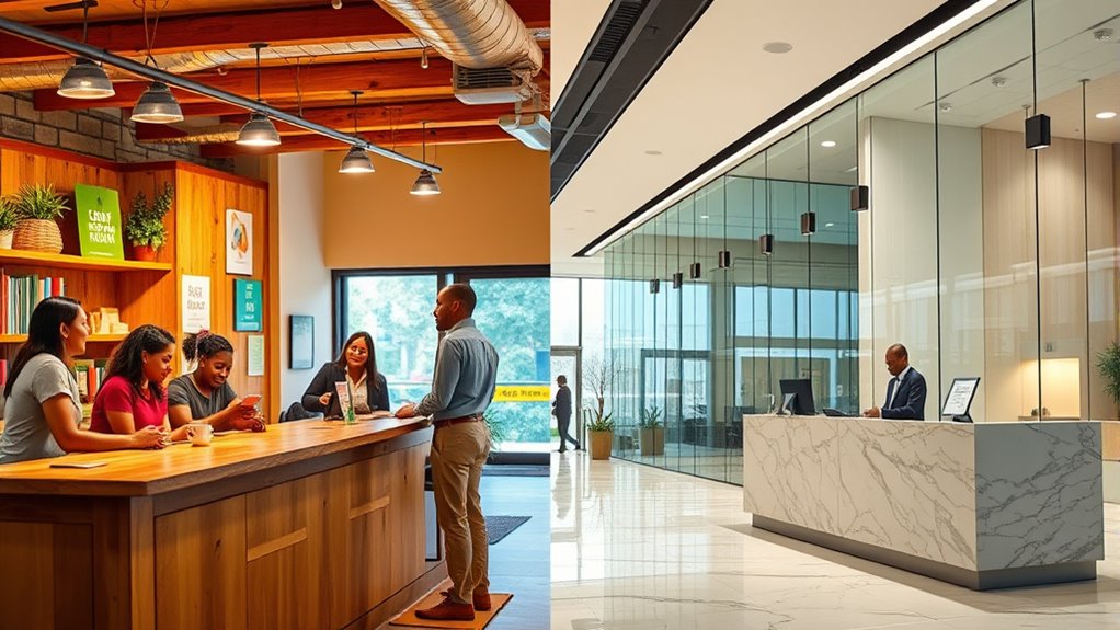 financial service differences comparison