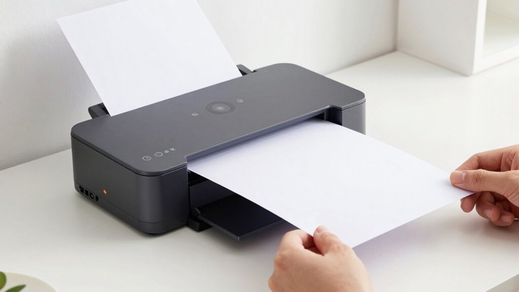 calibrate and feed paper