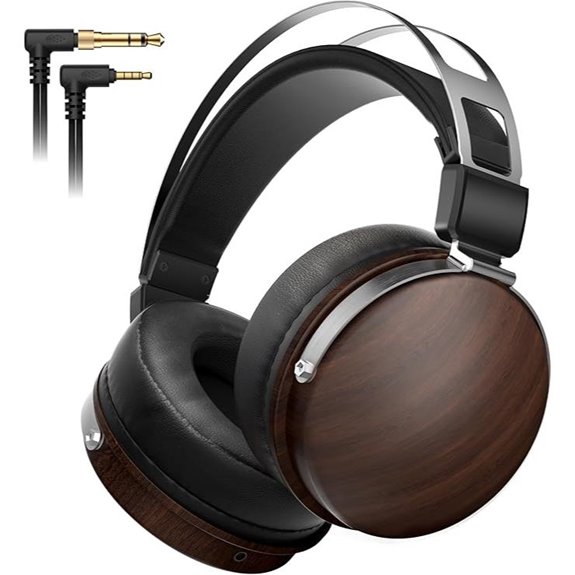 detachable cable wired headphones