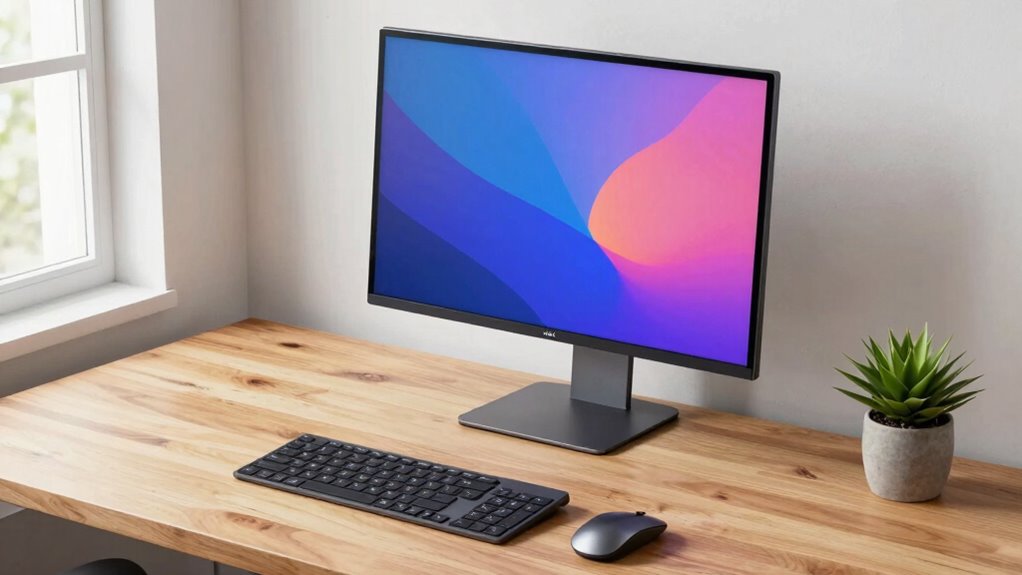 ergonomic organized workspace setup