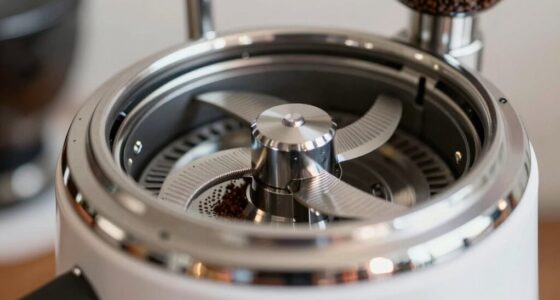 espresso machine grinder details