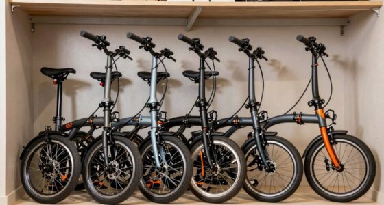 top small space folding e bikes