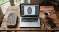 Inside The Fusion Of AI And SVG Carving In 'The Runestone Field'