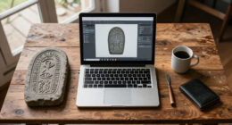Inside The Fusion Of AI And SVG Carving In 'The Runestone Field'